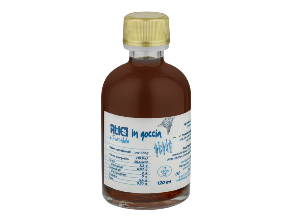 Alici in goccia 120 ml - Alici di Fuscaldo