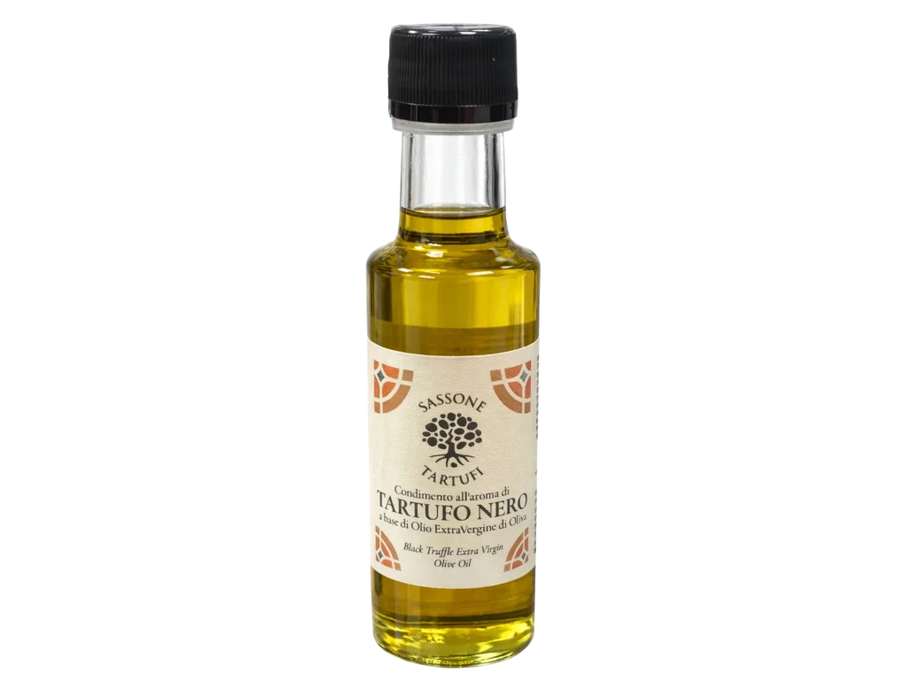 Olio Extra Vergine d'Oliva al Tartufo Nero 100 ml | Sassone Tartufi