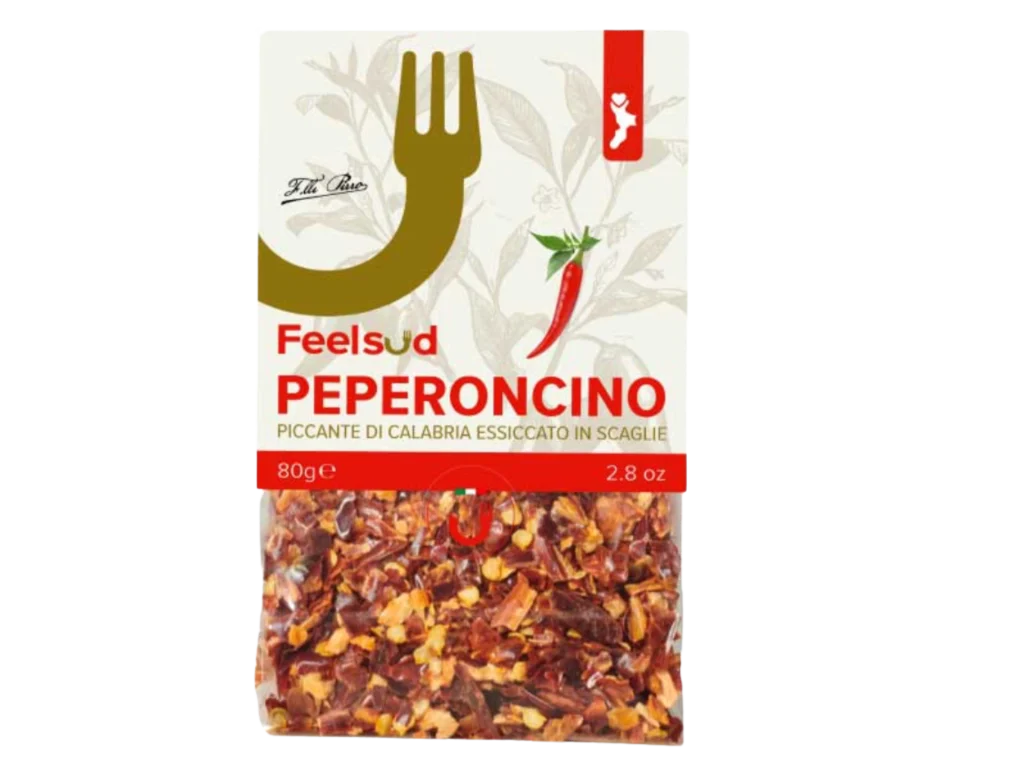 Peperoncino Piccante di Calabria Essiccato in Scaglie 80g - Feelsud